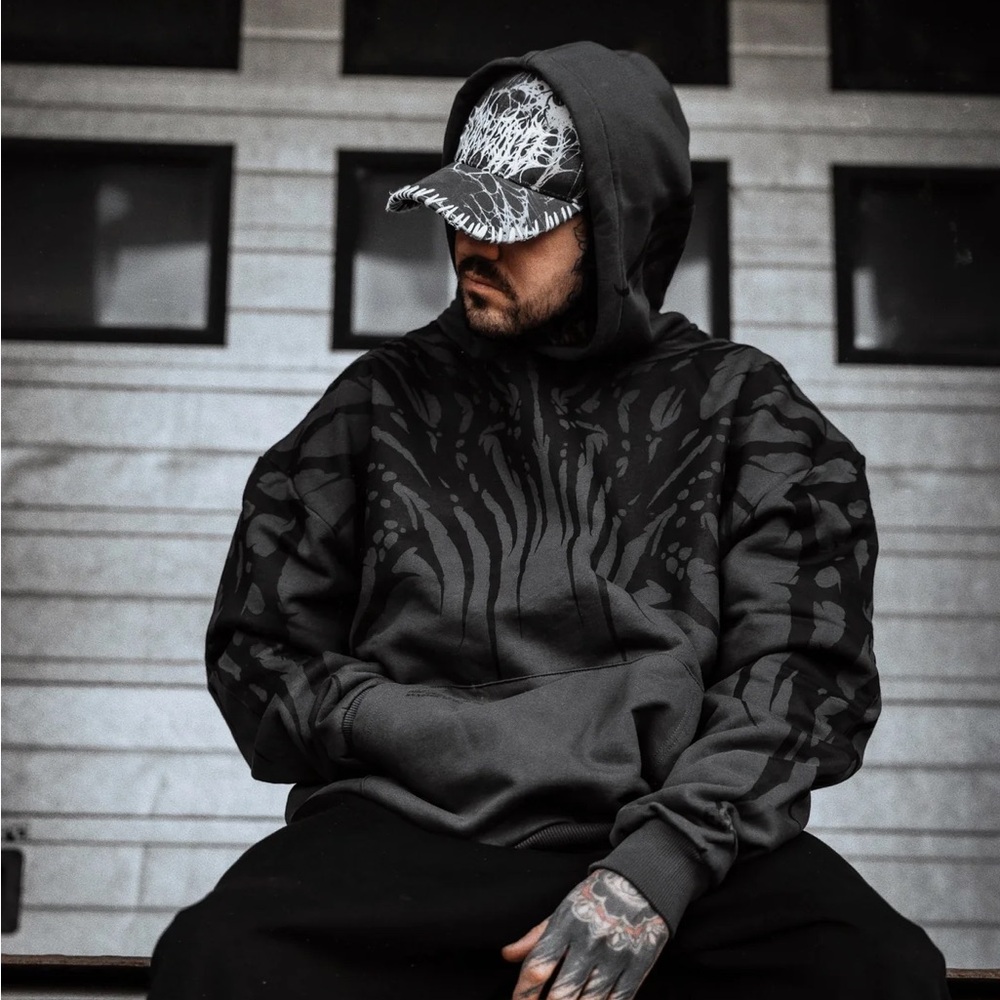 Stay Cold Apparel NECROBLADE Oversized Hoodie Size Large NWT Sold Out! - Picture 3 of 11